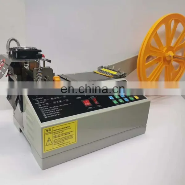 Automatic Hot Cold Knife Nylon Webbing Ribbon Fabric Cutter Elastic Rubber Band Tape Cutting Machine photo-2