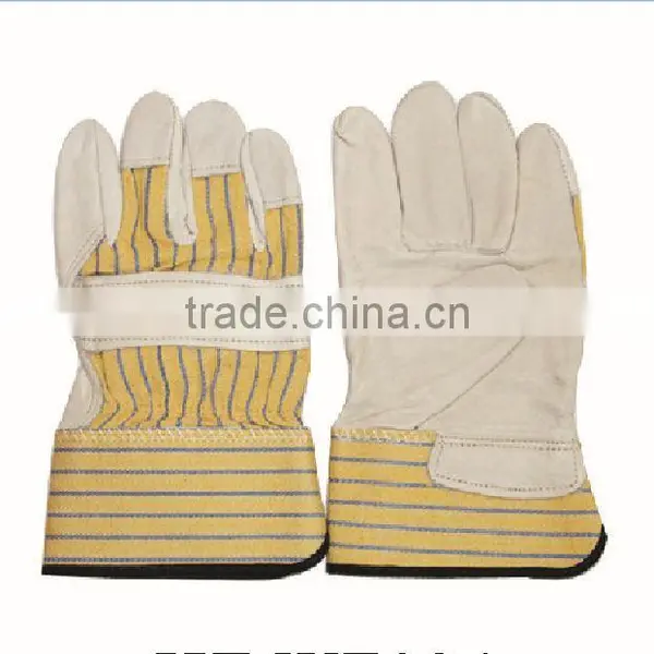 Top Quality Full Palm EN388 Leather Work Glove Safety Glove photo-2