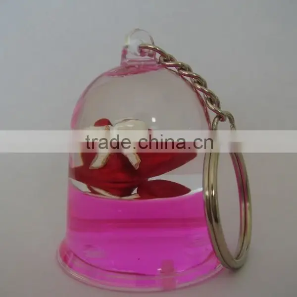 Promotional Feet Shaped With 3D Fish Inside Acrylic Keychain, Wholesale Plastic Keyring photo-4