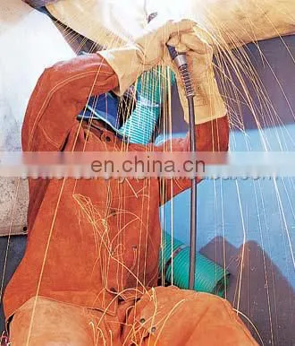 Economy Mens Brown Long Split Cowhide Leather Welding Chaps photo-3