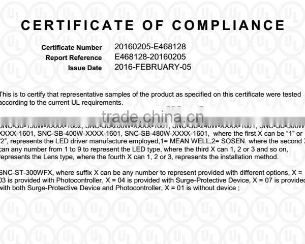Super Slim New Design UL CUL Approved Led Shoebox Light 480W photo-6