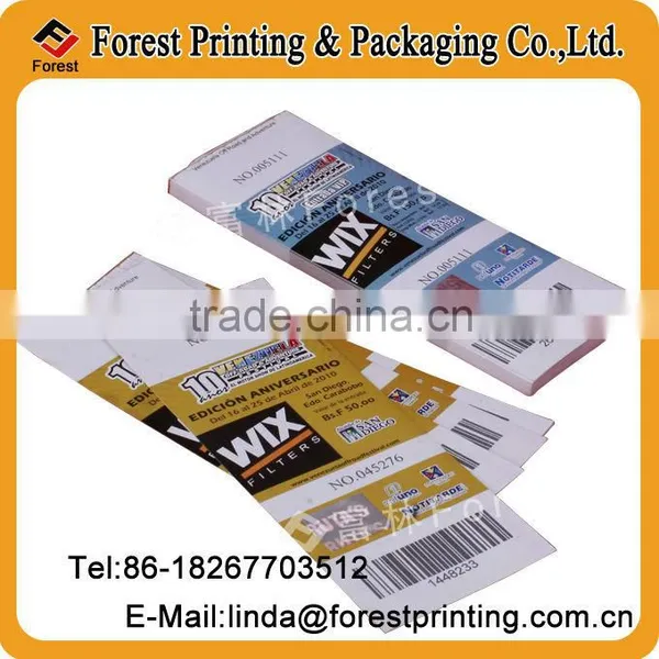 Printing Anti-fake Numbered Tickets Admission Ticket Coupon Printing