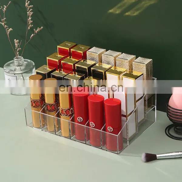 9/24/36/40 Grid Lipstick Box Acrylic Makeup Organizer Storage Box Lipstick Nail Polish Display Stand Holder Cosmetic Organizer photo-2