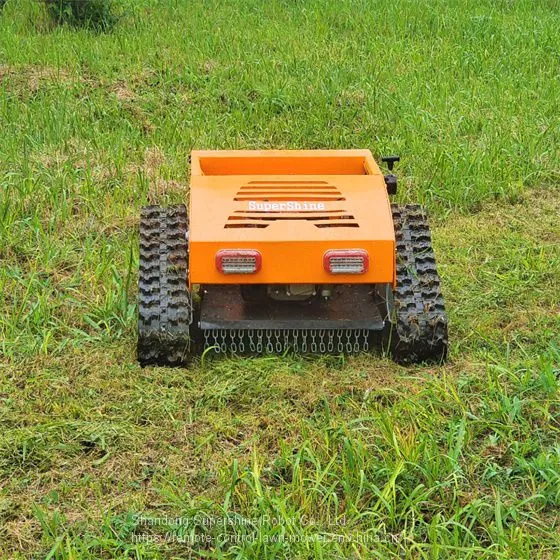 Rechargeable Brush Cutter, China Remote Control Mower on Tracks Price, Radio Controlled Mower for Sale photo-2