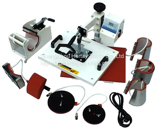 Hot Sell New HT Design Plate/Mug/Cap Transfer,Advanced TShirt 8 in 1 Combo Heat Press Machine