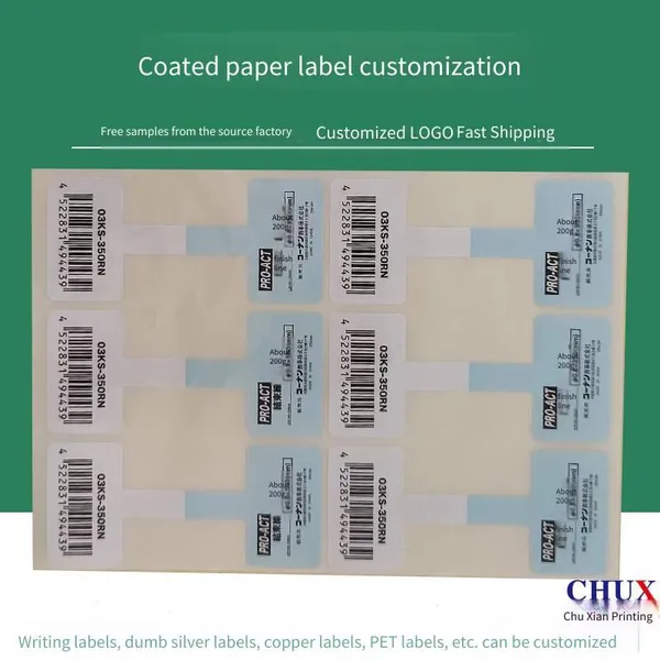 Food Label Printing Factory, Customized Cosmetic Adhesive Paper Rolls, Transparent Clothing Stickers in Sheets, Source Factory photo-2