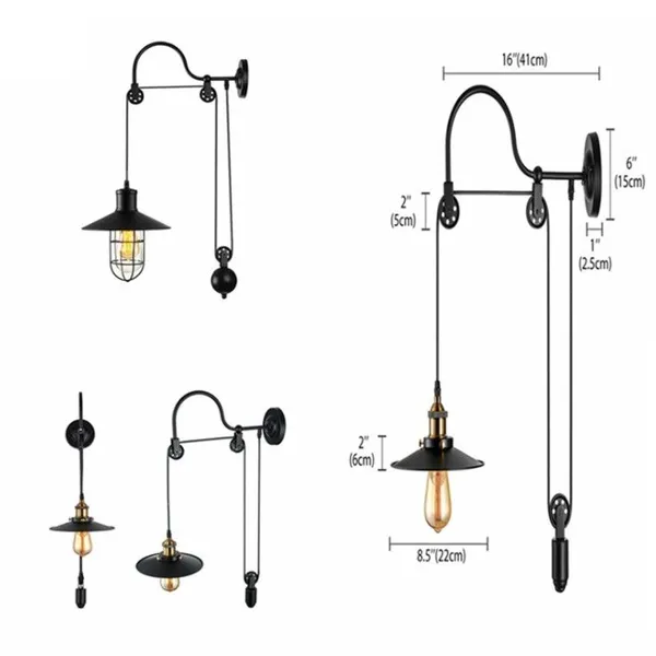 Iron Retro Wall Sconce Industrial Vintage Wall Lamp Lights
