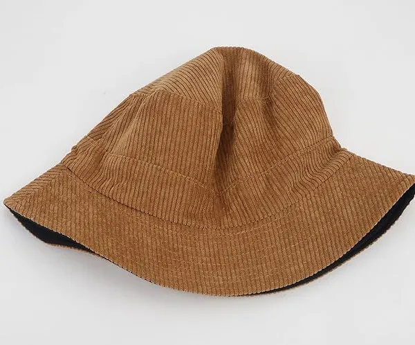 Wholesale Summer 100% Cotton Corduroy Customized Embroidered Red Bucket Hat Custom Bucket Hat With Custom Logo photo-3