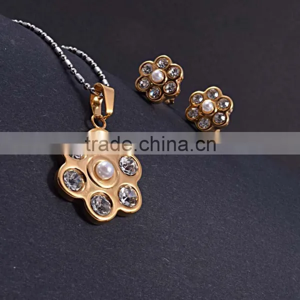 2016 Trending Products Stainless Steel Jewelry Gold Jewelry Set photo-4