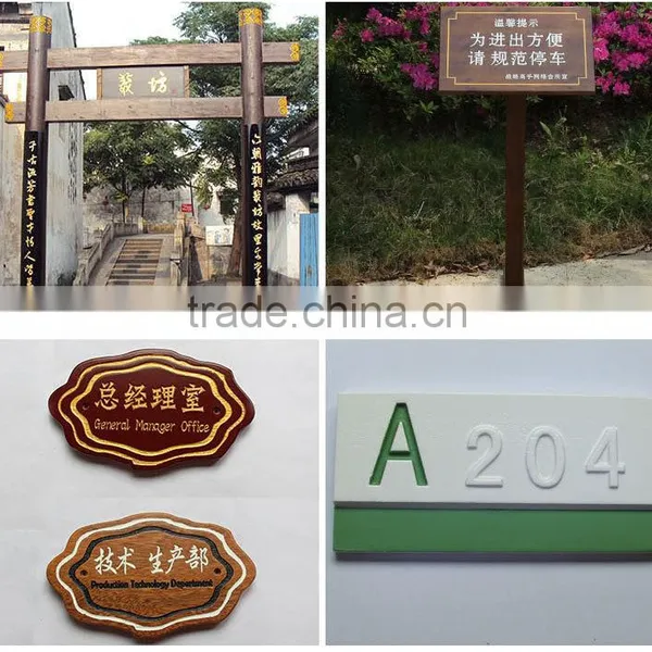 Outdoor Solid Anticorrosive Wooden Sign Board Material Factory Price