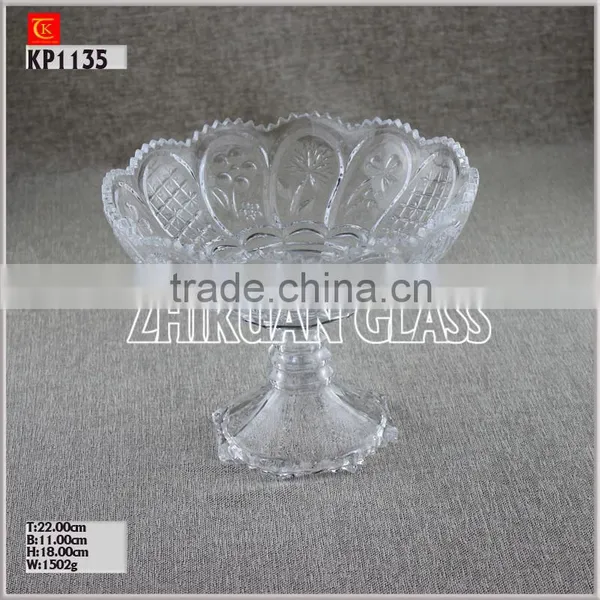 Glass Plate with Stand Machine Pressed