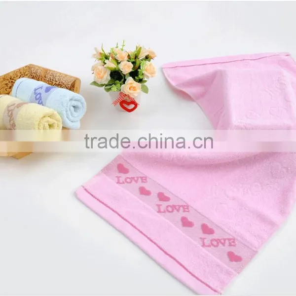 Cheap 100% Cotton LOVE Heart Jacquard Design Towel Cheap Wholesale Hand Towels photo-5