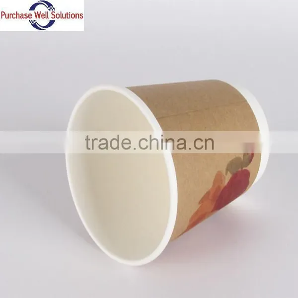 Custom Printed Single Wall Paper Cups Food Grade