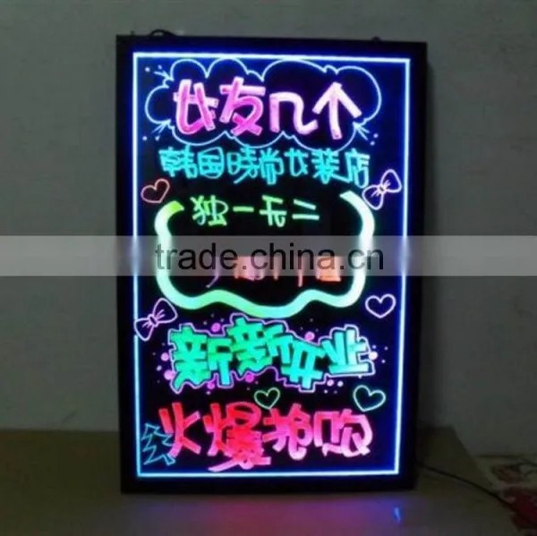 Edgelight AF32A Customized Wholesale Best Quality RGB Flashing Colored Neon Dry Erase Boards Advertising Light Chalk Boards photo-5