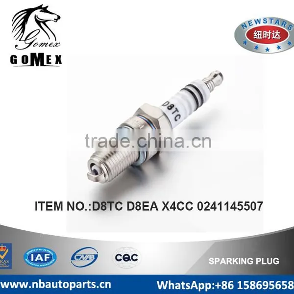 High Quality Auto Spark Plug D8TC D8EA X4CC 0241145507 for BMW HONDA SUZUKI.etc.