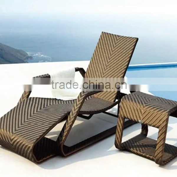 All Weather Outdoor Wicker Rattan Beach Chair photo-3