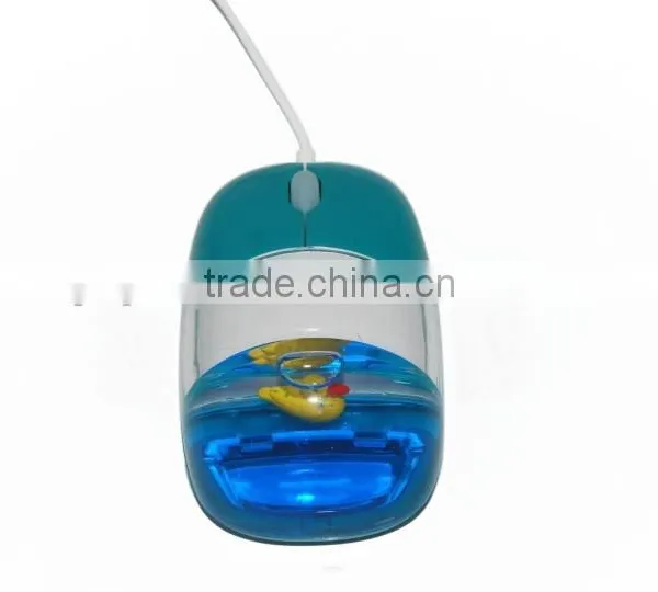 New Computer USB Wired Gift Liquid Aqua Mouse With Light-up Logo photo-2