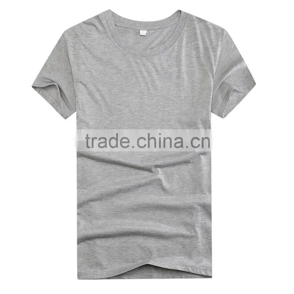 2016 Guangzhou LuoQi 160g Polyester Cotton O-neck Short Sleeve Print Cheap Promotion Custom Blank t Shirt photo-2