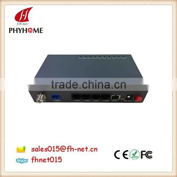 FTTH GPON ONU 4GE+1CATV/RF ONU With RF Port