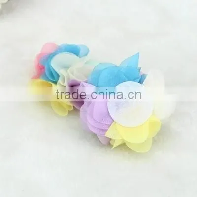 2016 Summer Colorful Chiffon Flower,Diy Clothing Accessories Chiffon Fabric Flowers photo-3