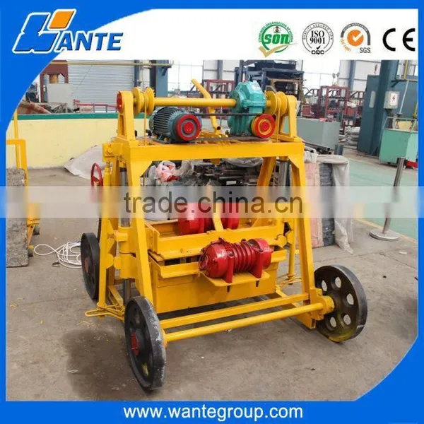 Linyi Wante Machinery Egg Laying Mobile Manual Brick Making Machine for Sale QT 40-3B photo-4