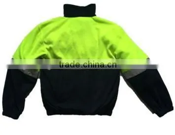 Bi-color Polar Fleece Coats With Reflective Tape photo-2