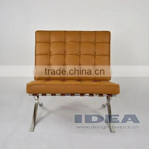 DC2001 Replica Mies Van Der Rohe Barcelona Chair - Light Brown photo-2