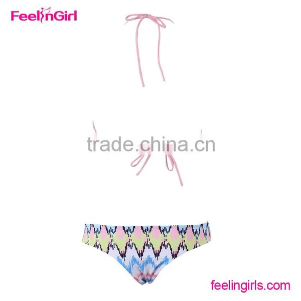 Blue and White Sex Girl Photo Bathing Suit photo-4