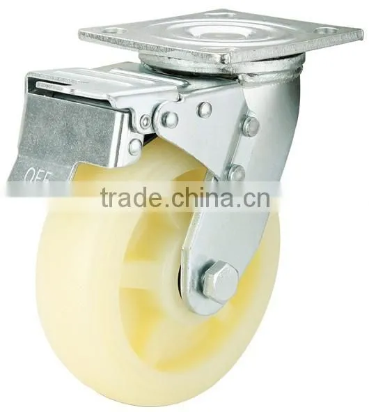 200mm Diameter Nylon Swivel Heavy Duty Hand Cart Wheels photo-2