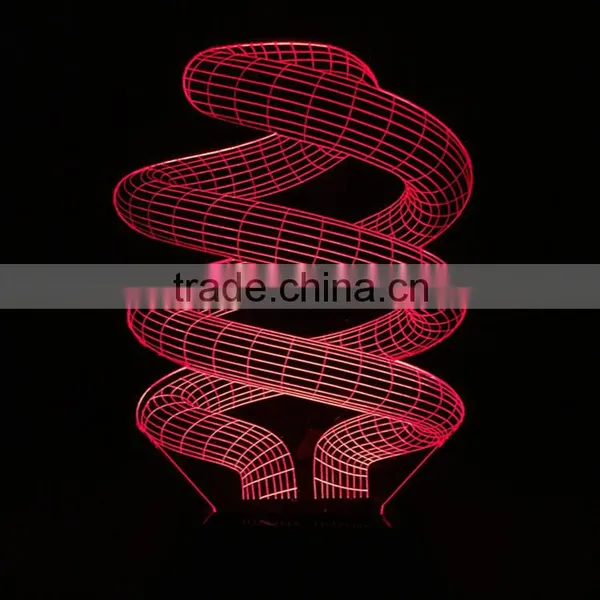 Loudspeaker/horn/trumpet Shape 3d Optical Illusions Acrylic Led Night Lamp USB Battery Operated Christmas Decoration Nightlight photo-4
