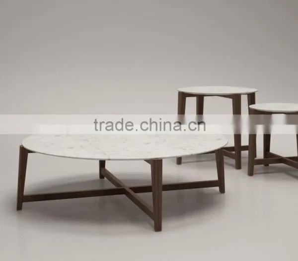 Italian Style Marble Coffee Table (T-85A+B+C) photo-3