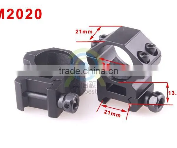 2 x Medium Profile 20mm Weaver Picatinny Rifle Scope Mounts 25.4mm 1" Inch Ring photo-3