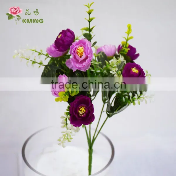 Natural Looking Low Price Wholesale 5 Heads Artificial Flower