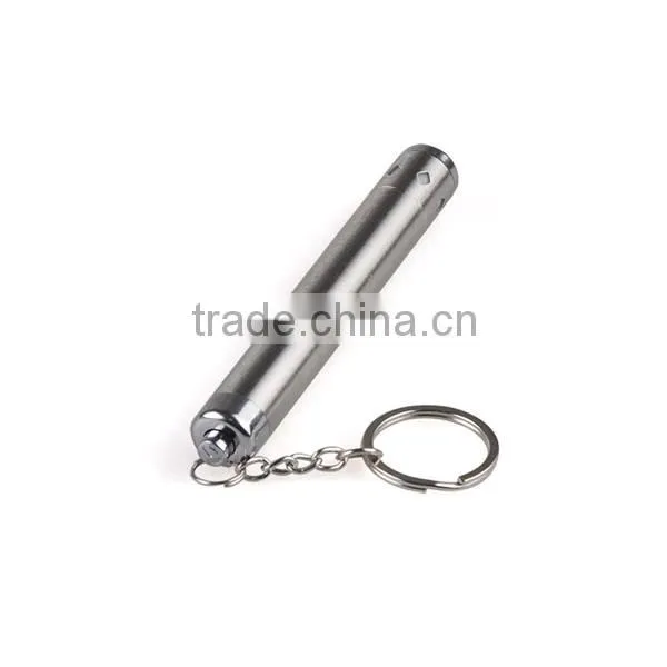 MINI Sliver Color LED Keychain Torch Light Aluminium For Promotional photo-2