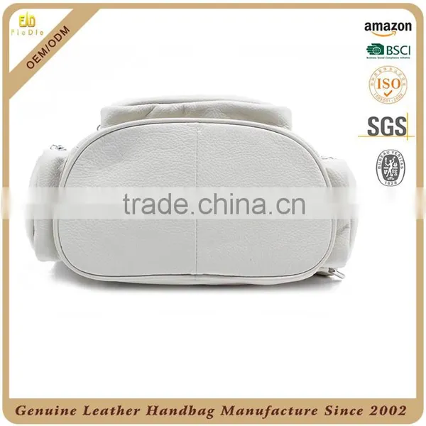 Guangzhou Fiedle Leather Bag Manufacturer OEM Durable Real Natural Leather Backpack With Multi Pockets photo-5