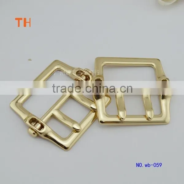 Light Gold Double Pin Belt Buckle Ornament Accessory for Handbag photo-4