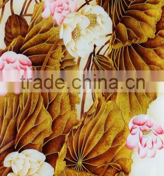 Fused Carving Glass New Designs Flowers Of Glass Painting photo-4