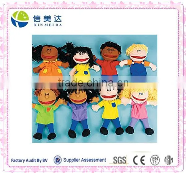 Plush Kids Hand Puppets Set of 8 Multi-Ethnic Educational Puppets photo-2