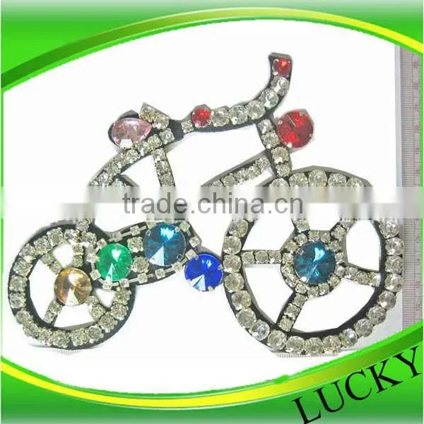 2013 Latest Beaded Collar Rhinestone Trimming Rhinestone Badge Rhinestone Collar Motif