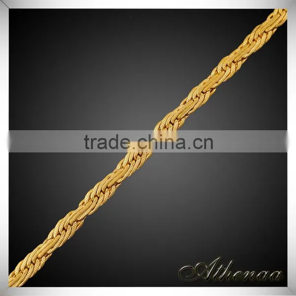 New Style 18K Gold Vacuum Plated Copper Chain Jewelry Charm Bracelet photo-2