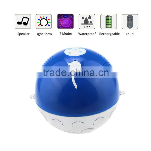Waterproof Bluetooth Wireless Speaker Dual 5W Speaker Underwater Light Show Floating Light IPX7 BT802