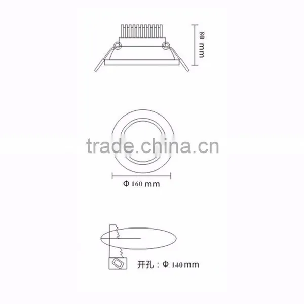 Cob Ac85-265V 20w Roundcob Led Downlight/ceiling Led Lamp photo-2