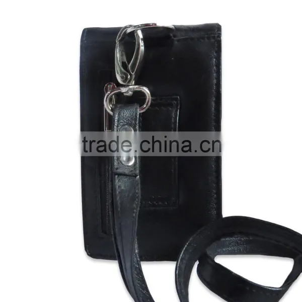 Leather Smartphone Pouch With Neck Strap for Easy Carrying During Trips photo-2