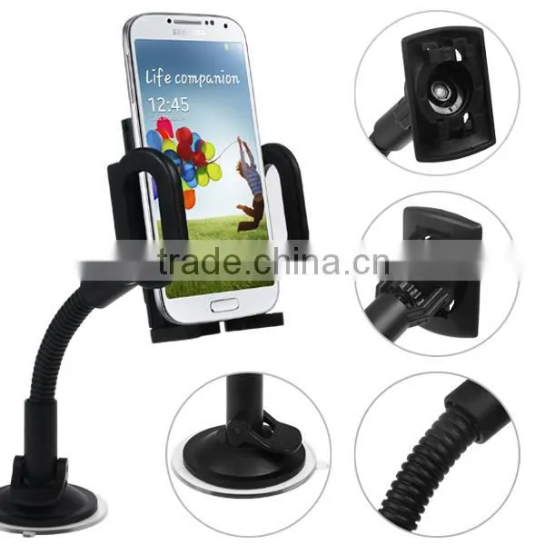 6.1inches Long Arm Phone Cradle Dashboard For Used Car, Windshield Car Phone Holder photo-2