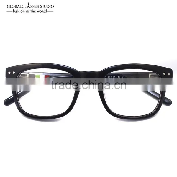 NO MOQ Gentle Vintage Square Unisex Italy Designer Acetate Optical Frame 609G photo-4