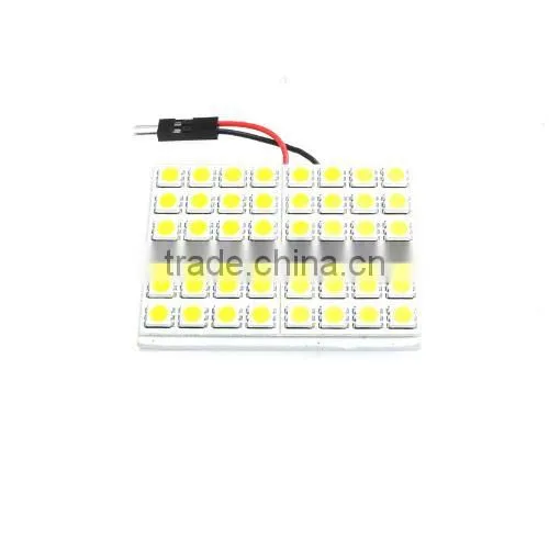 5050 SMD 48 LED Warm White Dome Bulb Light for Car Interior With 3 Adapters photo-3