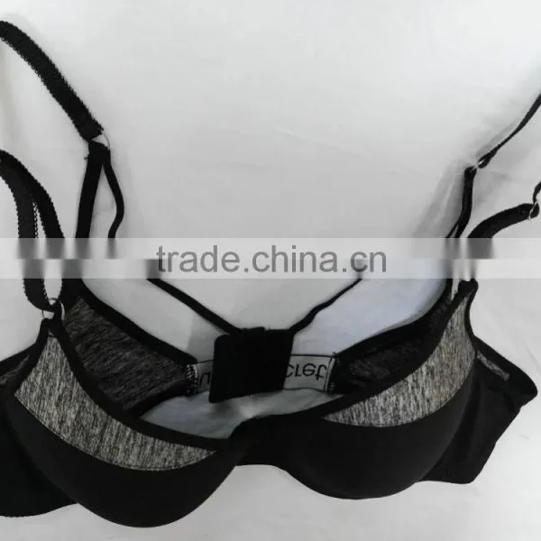 2016 Latest Design Cross Back Thick Pad Push UP Super Support Bra photo-3
