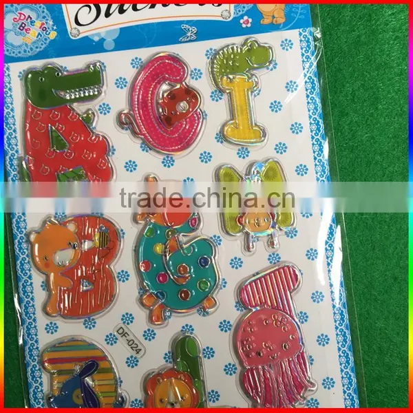 Embossed PVC Stickers Smile Asphalt/letter Stickers photo-2