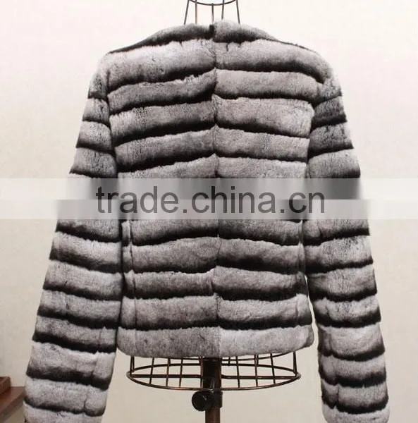 2015 Fashion Women Winter Genuine Rabbit Fur Coat RC11 photo-6