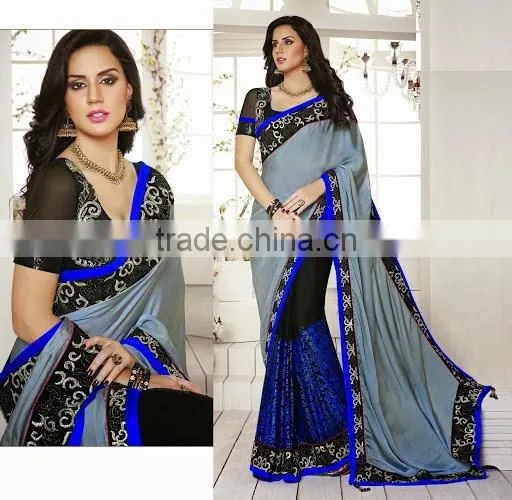 MULTI COLOUR GEORGETTE SAREE photo-3
